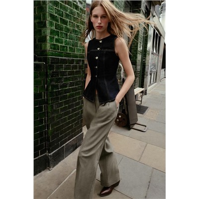 CHALECO Z1975 ENTALLADO DENIM