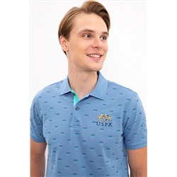 Erkek İndigo Polo Yaka Tişört