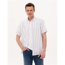 Lacivert Comfort Fit Kısa Kollu Gömlek