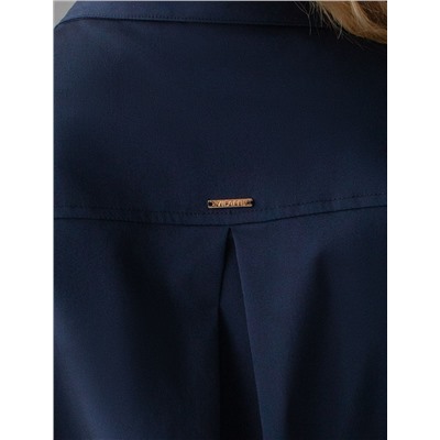 Укороченная блузка с рукавами буфами и с кулиской по низу из эластичного хлопка