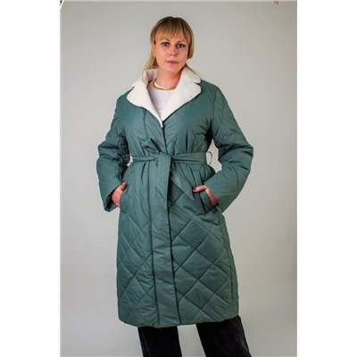 Зимняя куртка пальто с меховым воротником арт.2815