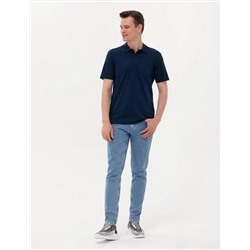 Lacivert Regular Fit Polo Yaka Merserize Tişört