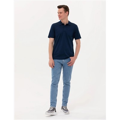 Lacivert Regular Fit Polo Yaka Merserize Tişört