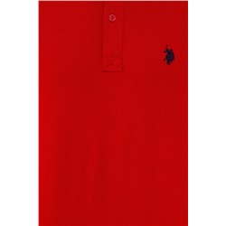 Erkek Kırmızı Basic Polo Yaka Tişört