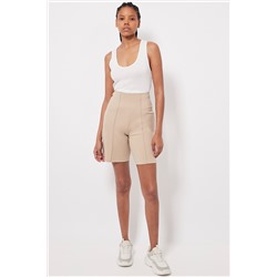 Bermudas cintura alta Beige