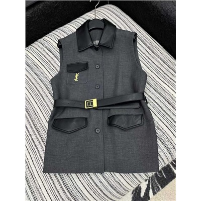 Стильный женский жилет с лацканами  Yve*s Sain*t Lauren*t