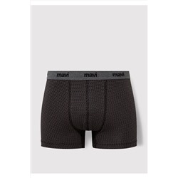 Mavi Geometrik Desenli Antrasit Boxer 092083-900