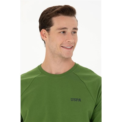 Erkek Yeşil Bisiklet Yaka Sweatshirt