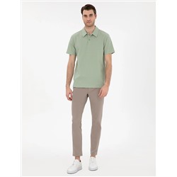 Çağla Yeşili Slim Fit Polo Yaka Tişört