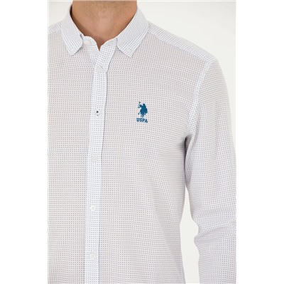 Erkek Saks Uzun Kollu Gömlek