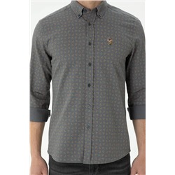 Erkek Antrasit Uzun Kollu Gömlek