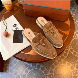 Женские мокасины без пятки   ЛОРО ПИАН*О 🤍 (Натуральная замша)