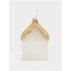 Свеча, 10 см, белая/шампань, Домик, Townlet