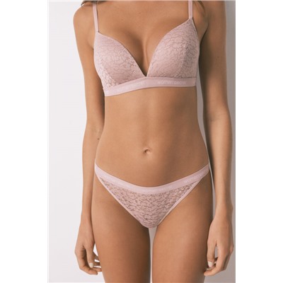 Braga brasileña animal print rosa
