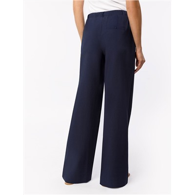 Свободные брюки с поясом на резинке из плотного лиоцелла