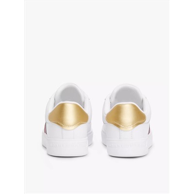 Signature Stripe Leather Court Sneaker Women