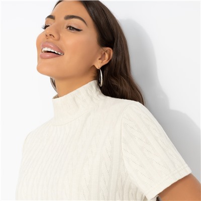 Платье из фактурного трикотажа, Словно впервые (biege)