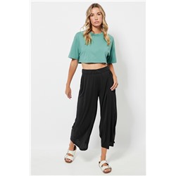 Pantalón wide leg 7/8 - Negro