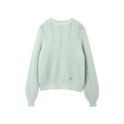 Jersey de mohair y lana Verde