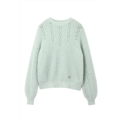 Jersey de mohair y lana Verde