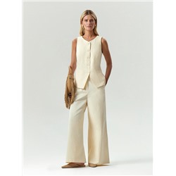 Однобортный жилет из 100% хлопка, GL113/reine