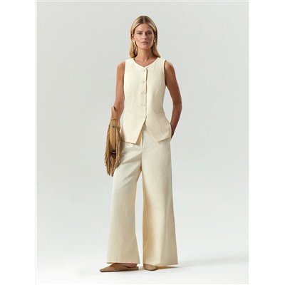 Однобортный жилет из 100% хлопка, GL113/reine