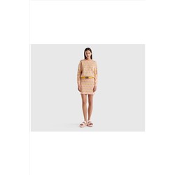 United Colors of Benetton Kadın Mix Meyve Desenli Jakarlı Kazak 123P1094E105O-911