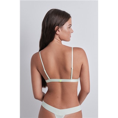 Sujetador triangular microfibra brillo verde