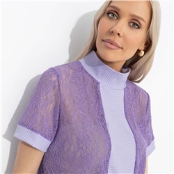 Футболка комбинированная, Фирменное приветствие (сиреневый)