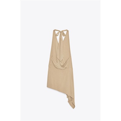 HALTER FLOWING SHORT DRESS