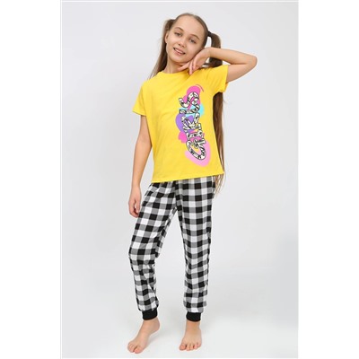 Пижама с брюками 91240 для девочки (футболка, брюки) НАТАЛИ #885620