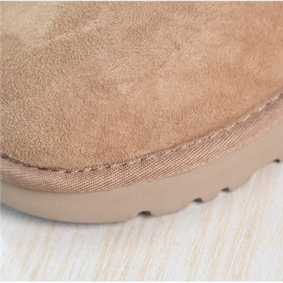 Зимние теплые замшевые короткие ботинки с нескользящей подошвой