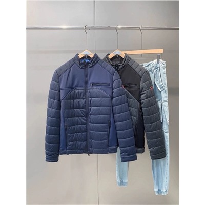 Мужская теплая водонепроницаемая куртка из комбинированных материалов  ГЕС*С