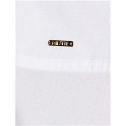 Блузка свободного силуэта с рукавом 3/4 из эластичного хлопка