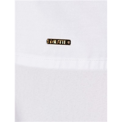 Блузка свободного силуэта с рукавом 3/4 из эластичного хлопка