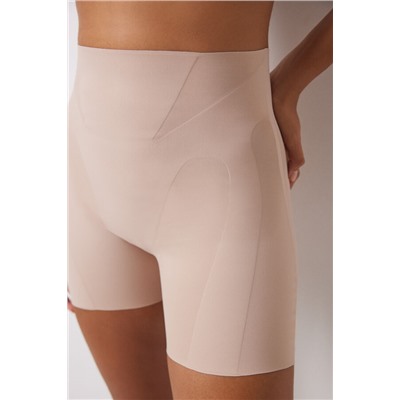 Pantalón corto reductor y push up nude