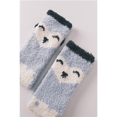 Calcetines largos pájaro azul medio