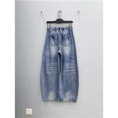 Женские джинсы на резинке со шнурком