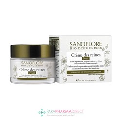 Sanoflore Crème des Reines Nuit - Soin Réparateur Régénération & Eclat BIO 50 ml
