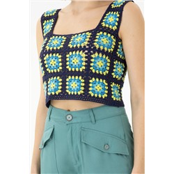 Kadın Saks V - Yaka Kazak