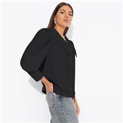 Блуза из хлопка, На пике успеха (черная)