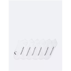 Monogram No Show 6-Pack Socks