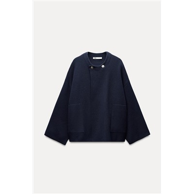 KNIT JACKET WITH METAL FASTENING