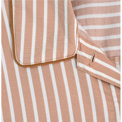 Нежная полосатая пижама и брюки из смеси хлопка с эластаном