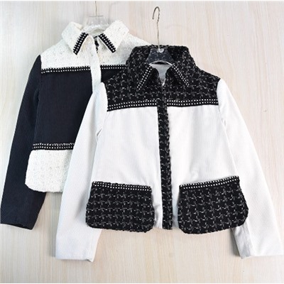 Женская зимняя вельветовая куртка