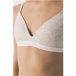 Sujetador triangular relleno gris