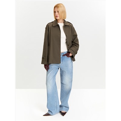 Плащ из хлопка, T051/militari