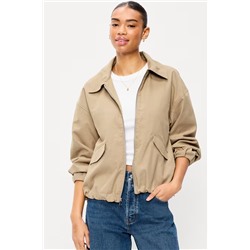 Full-Zip Harrington Jean Jacket