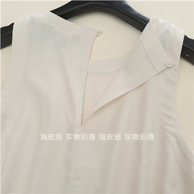 Женский топ А-силуэта из смесового льна и вискозы