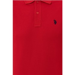 Erkek Kırmızı Basic Polo Yaka Tişört